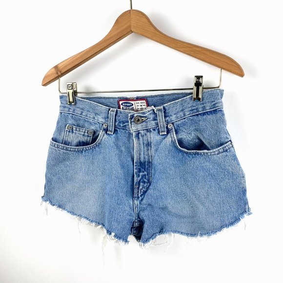 Jean Shorts Denim High Rise Button Down Shorts - Picture 5 of 5
